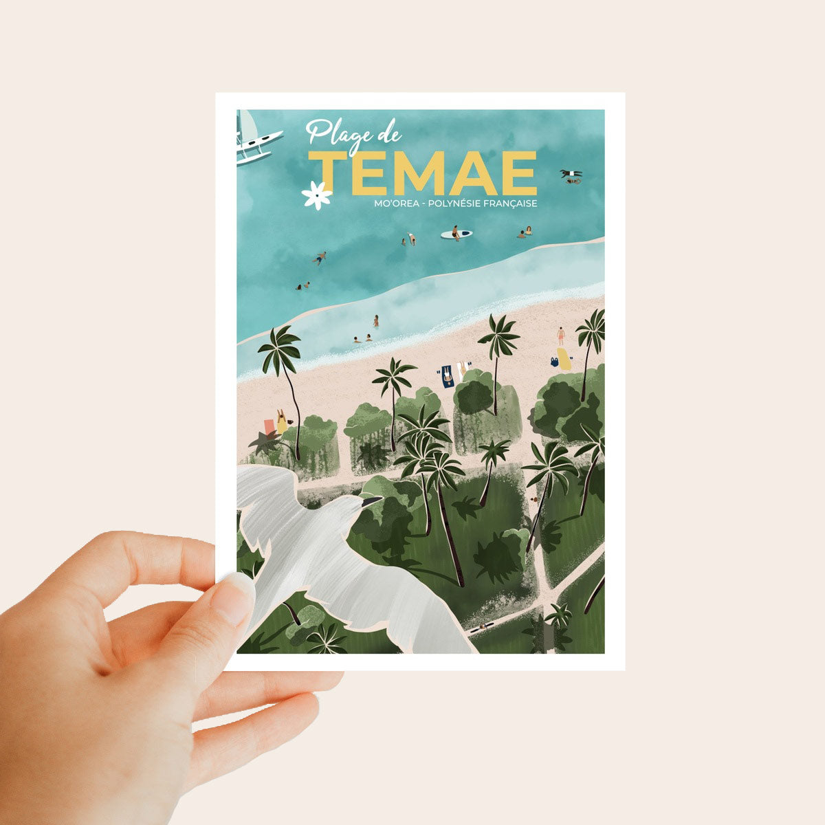 Carte Postale - Plage de Temae